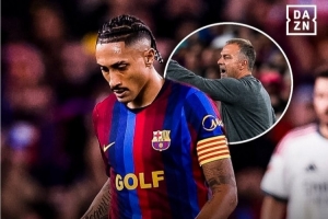 DAZN:弗里克确认,拉菲尼亚因无法继续比赛主动要求被换下 DAZN:弗里克确认,拉菲尼亚因无法继续比赛主动要求被换下
